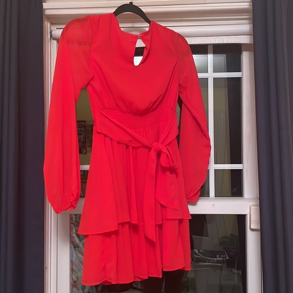 Red japna long sleeve dress - Picture 2 of 2
